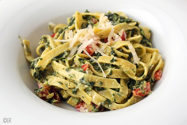 Lekkere vegetarische pasta als basis voor verder fantaseren.