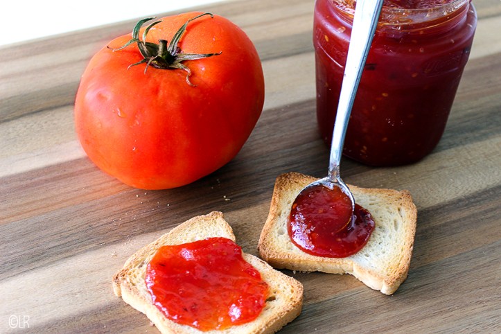 Verrassend anders deze zoete jam van rijpe tomaten. 